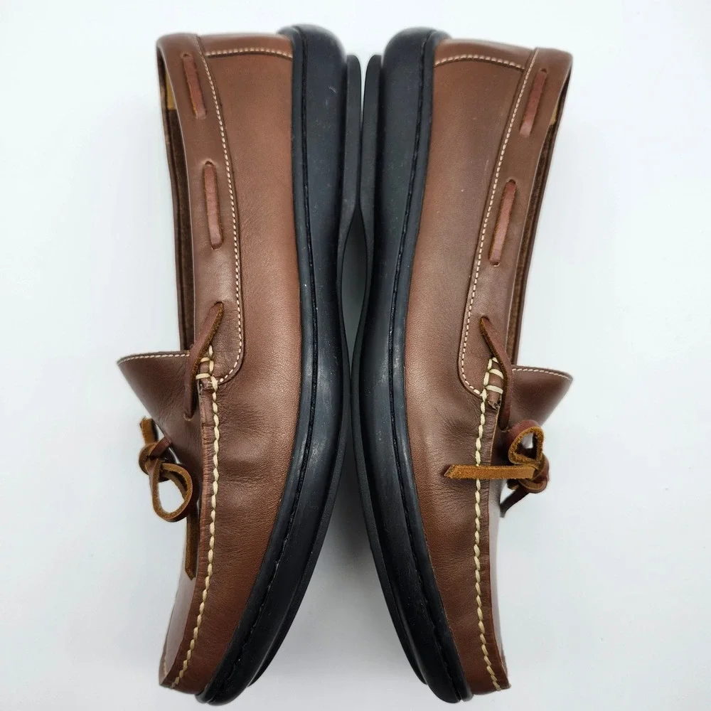 Cole Haan Mens Brown Leather Classic Moc Toe Driving Loafer Shoes slip-on tie
